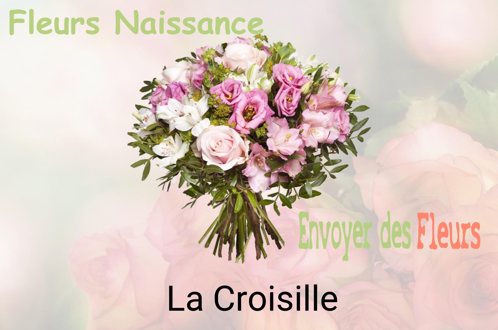 Bouquet de fleurs de naissance livré à La Croisille